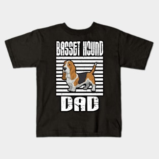 Basset Hound Dad Proud Dogs Kids T-Shirt